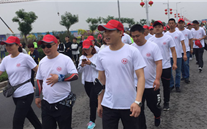“放松心情，磨砺意志，超越自我” 正定公司参加徒步走活动